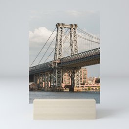 Williamsburg Bridge 06 Mini Art Print | Skyline, Outdoors, Williamsburgbridge, Business, Buildings, Cityscape, City, Unitedstates, Newyorkcity, Photo 