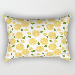 Yellow Lemons-white/ transparent background Rectangular Pillow