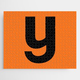 letter Y (Black & Orange) Jigsaw Puzzle