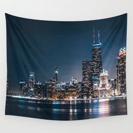 Chicago City Skyline Wall Tapestry