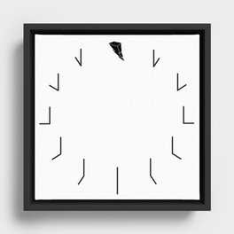 Redundant Clock w/ ShockBlast Flash Symbol Logo Framed Canvas