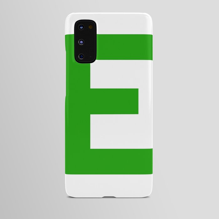 Letter E (Green & White) Android Case