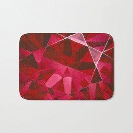 Ruby Bath Mat | Ruby, Julybirthstone, Abstract, Painting, Gem, July, Pattern, Red, Pink, Magenta 