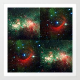 Nasa picture 101: Mix of space Nebula W51 and Kappa Cassiopeiae Art Print