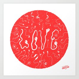 Love is Red  Art Print