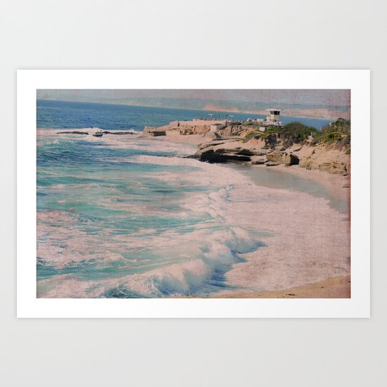 BOYS ON A ROCK Art Print