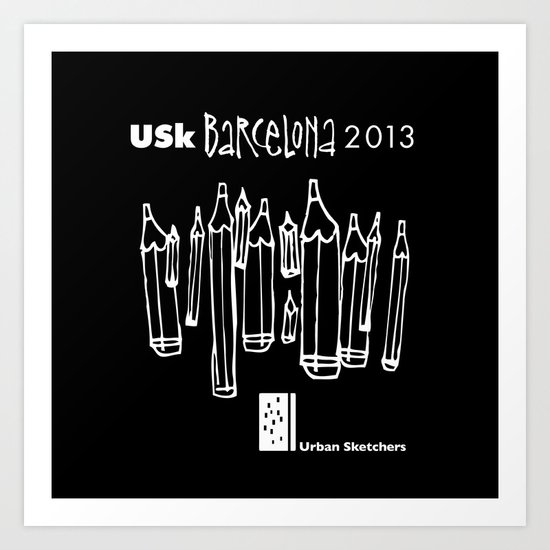 Urban Sketchers USk BCN 2013 Art Print