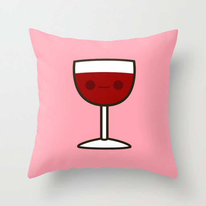 Cute Booze Red Wine Throw Pillow By Peppermintpopuk Society6
