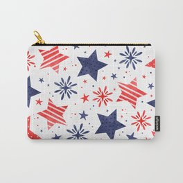Red, White & Blue Patriotic Stars Carry-All Pouch | American, Independenceday, Americanstars, Watercolorstars, Patrioticstars, Americanpride, Starpattern, Usa, Redwhiteblue, Graphicdesign 