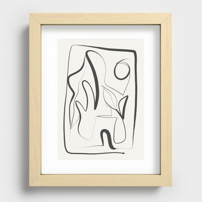 Abstract line art 9 Recessed Framed Print