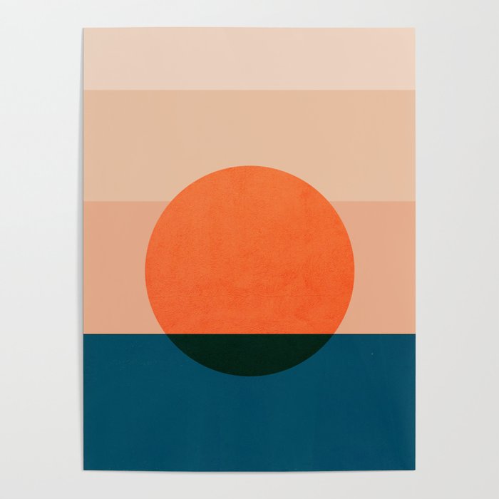 Abstraction_Sunset_Ocean Poster