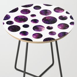 Galaxy Watercolor Circle Space Stars Cosmos Side Table