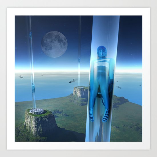 space elevator - babylon transfer station 02 Art Print