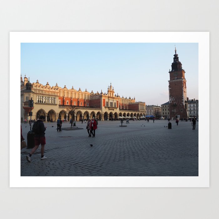 Krakow city center Art Print