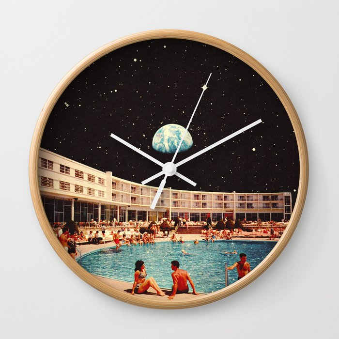 Lunar Pool Life Wall Clock