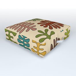 Matisse cutouts colorful seaweed design 1 Outdoor Floor Cushion