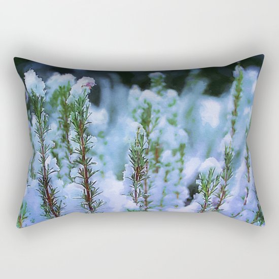 Snowy bush Rectangular Pillow