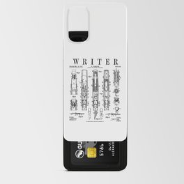 Writer Author Novelist Fountain Pen Bookish Vintage Patent Android Card Case
