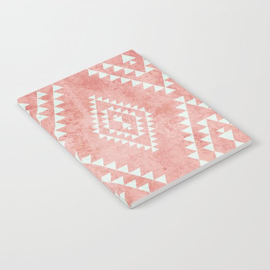 mint & coral tribal pattern (2) Notebook