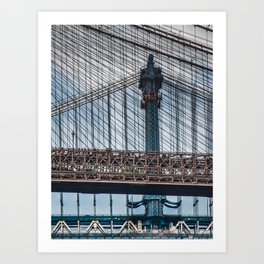 Brooklyn Bridge From Below Art Print
