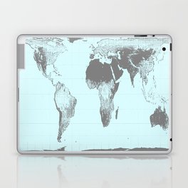 World Map : Gall Peters Aqua Laptop Skin