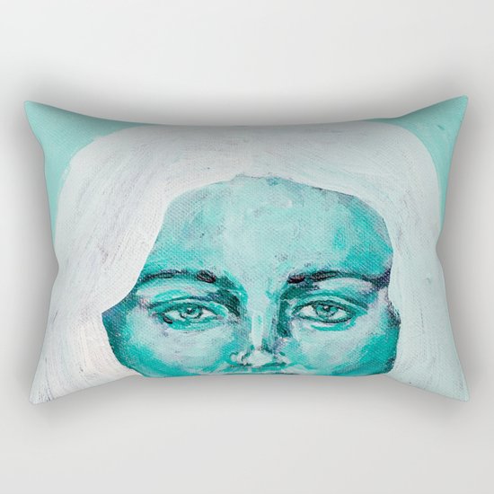 Mint Girl Rectangular Pillow