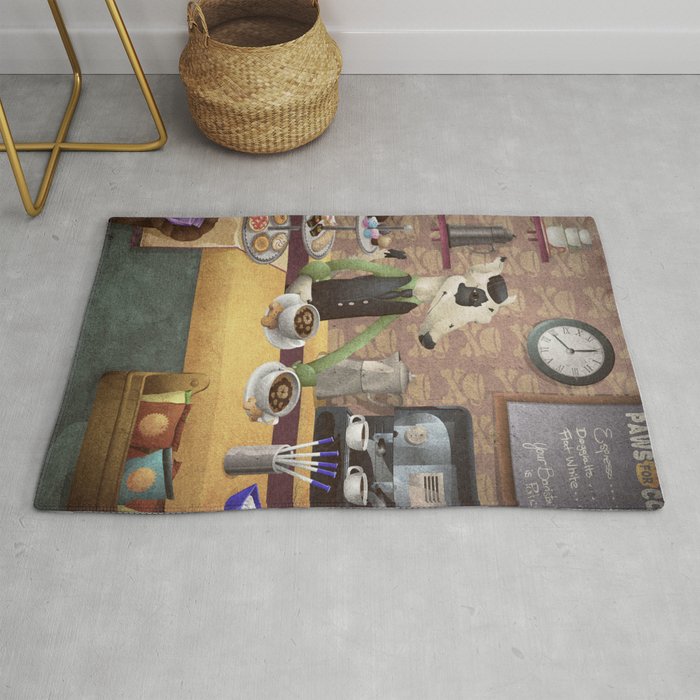 A-Z Animal, Dog Barista - Illustration Rug