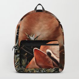 Munching Buck Backpack | Meadow, Antlers, Digital, Photo, Deer, Velvet, Color, Buck, Summer 
