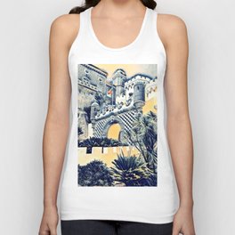 Exotic Palace of Pena garden in japanese style Unisex Tank Top