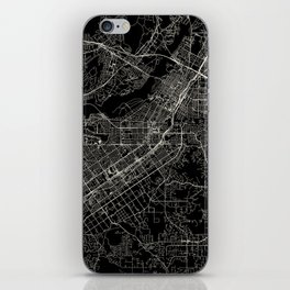 Riverside - Black and White City Map USA iPhone Skin