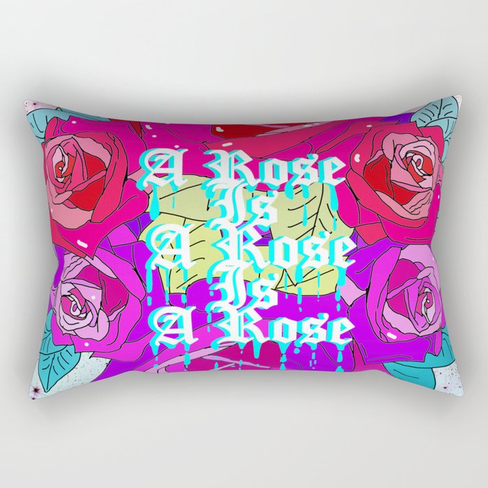 A Rose Is A Rose Is A Rose Rectangular Pillow