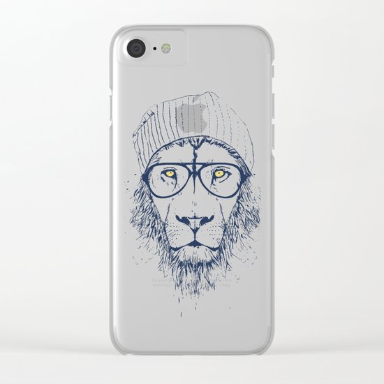 Cool lion Clear iPhone Case