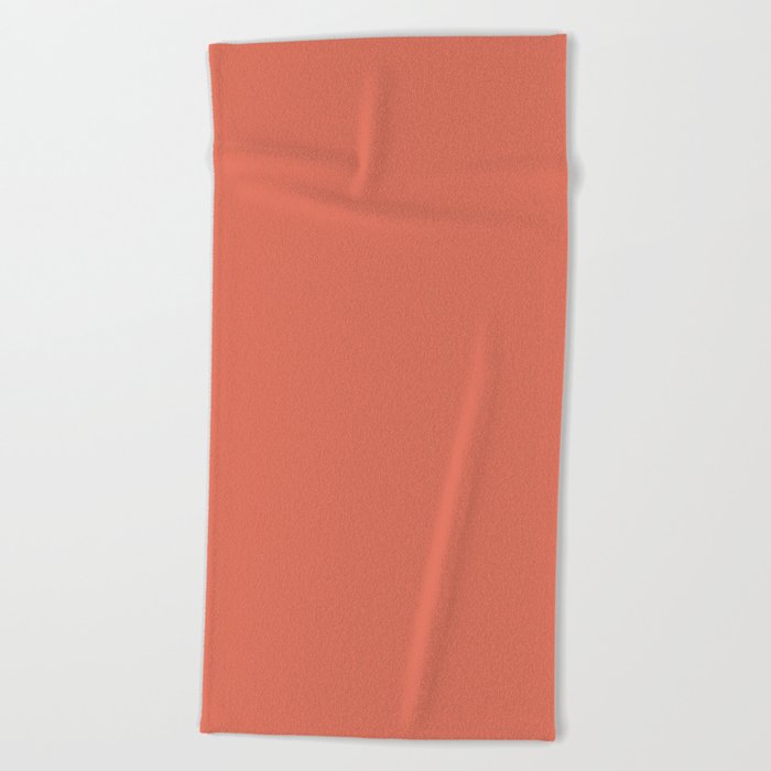 Terra cotta - solid color Beach Towel