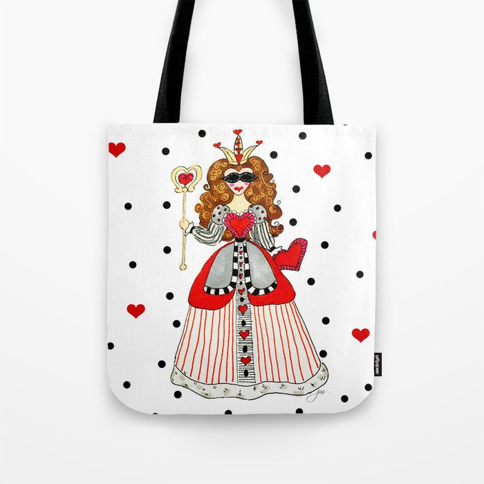 Queen Of Hearts Tote Bag By Painteda Society6 Queen Of Hearts Tote Bag