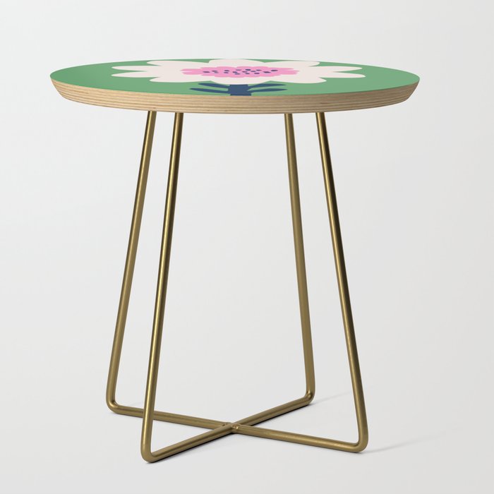 Sunflower - green & pink Side Table