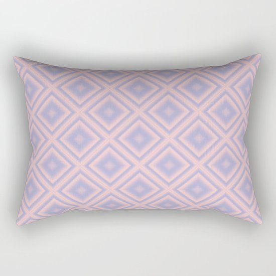 Starry Tiles in Rose Quartz and Serenity Rectangular Pillow
