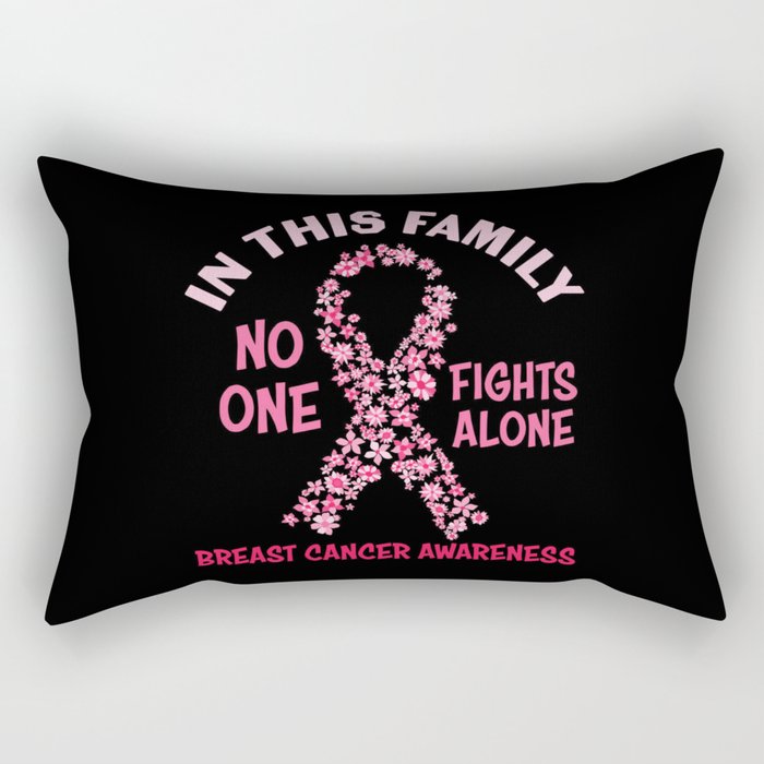 Family Breast Cancer Awareness Rectangular Pillow
