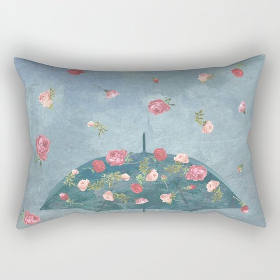 I Wished for a Rose Rain for You Rectangular Pillow