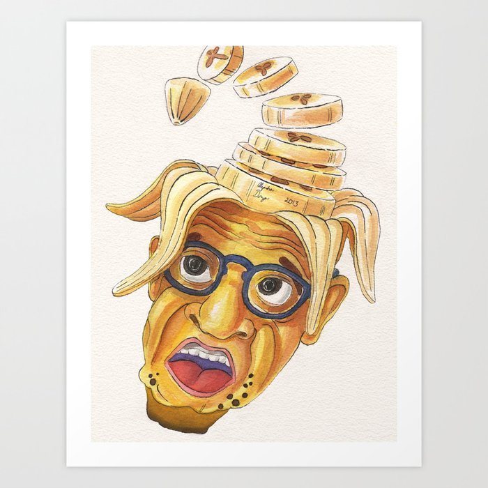 Woody Allen: 7 slices of banana Art Print
