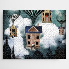 A floating colony of dwarves Jigsaw Puzzle