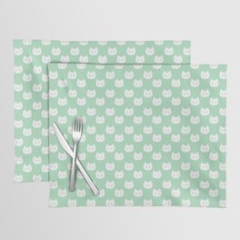 Kitty Dots in Green Placemat