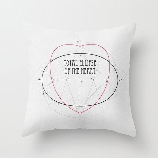 Total Ellipse of the Heart Throw Pillow