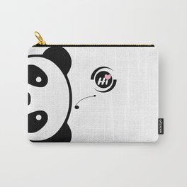 Little Panda: Hi! Carry-All Pouch | Darkeyecircles, Lovely, Hi, Cute, Panda, Drawing, Animal, Background, Pillow, Design 
