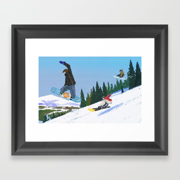 Winter Fun｜Skate still Framed Art Print