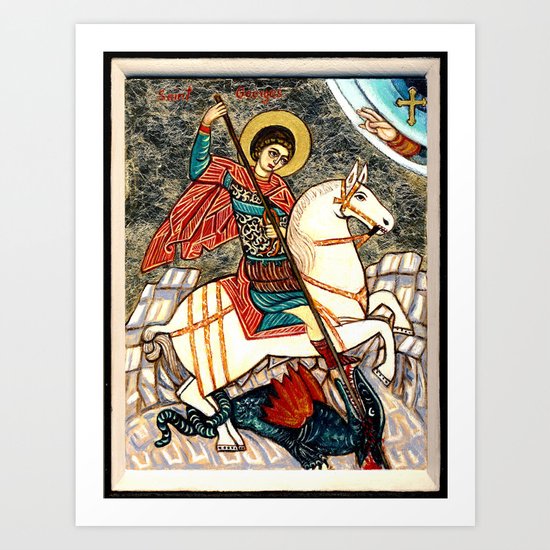 Saint George Killing the Dragon Art Print