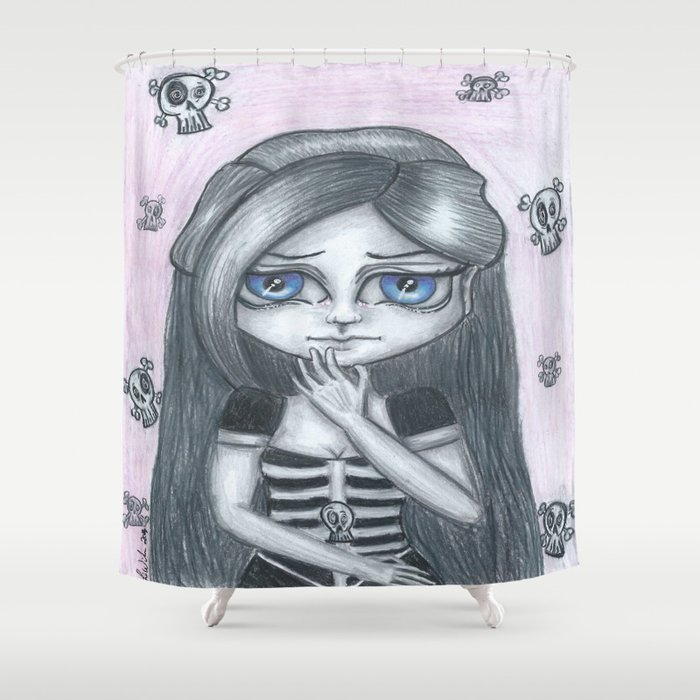 Cute Gothic Girl Sienna Shower Curtain