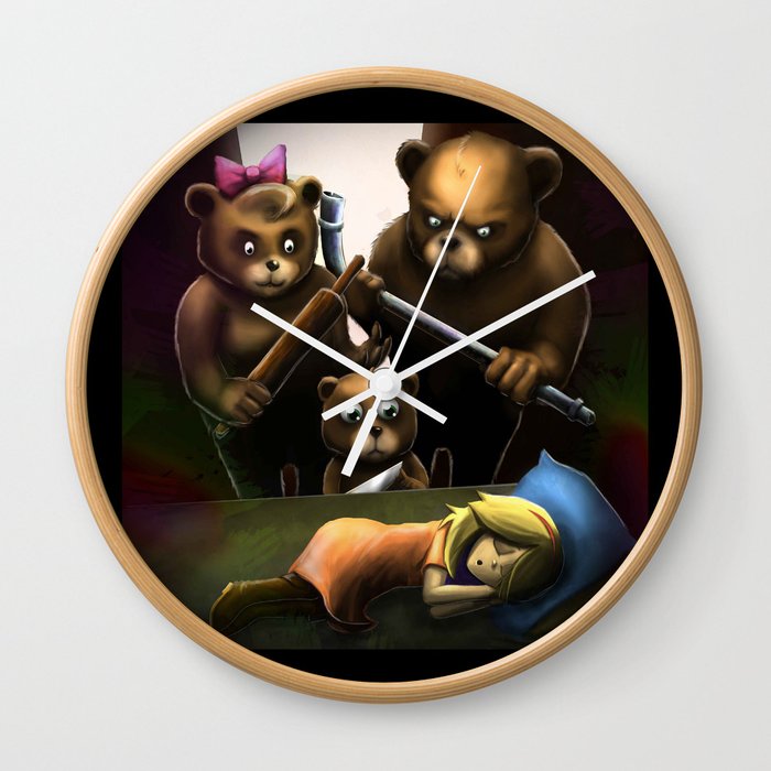 Goldilocks and the Three Bears Wall Clock