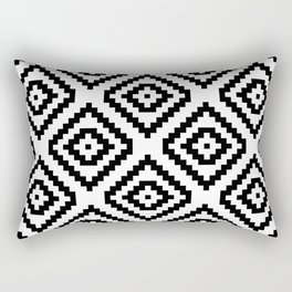 Scandi Hygge Black & White Geometric Pattern Rectangular Pillow