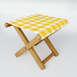 Classic Check - golden yellow Folding Stool