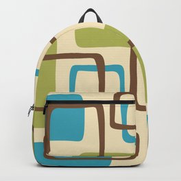 Mid Century Modern Abstract Squares Pattern 419 Backpack
